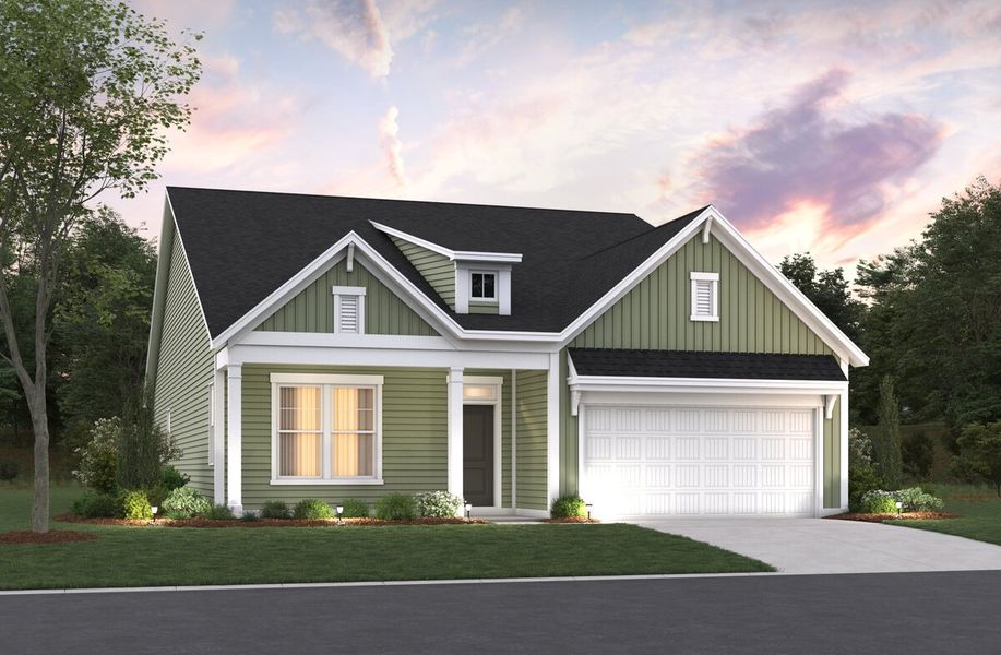 Representative exterior photo of a completed home built from the Juniper II by Beazer Homes in The Oaks, Goose Creek, SC (Image 20).