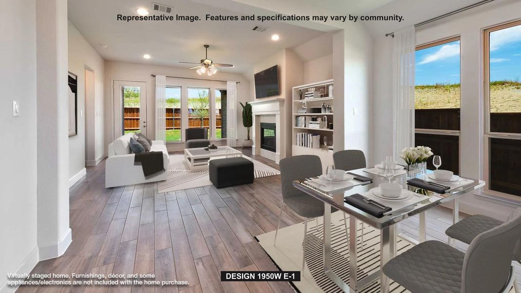 Furnished interior view inside a new home in Valencia 45', Manvel (Image 3).