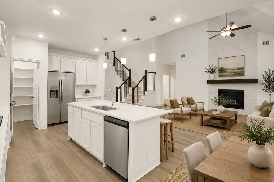 Furnished interior view inside a new home in Stone Eagle, Azle (Image 13).
