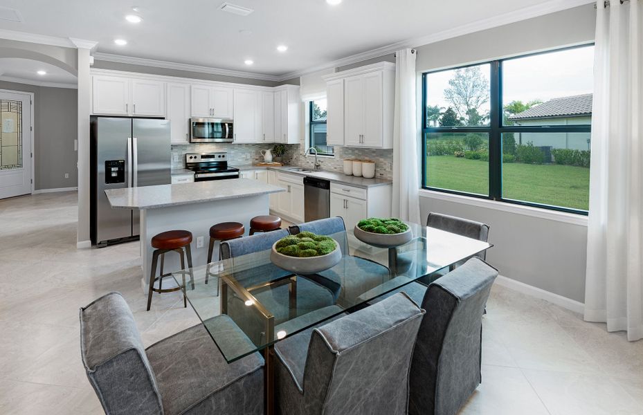 Dining Table next to Open Kitchen