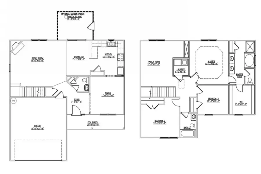 2D floor plan layout of this home in Sawyer’s Run, Hampstead, NC (Image 2). 2D floor plan layout of this home in Sawyer’s Run, Hampstead, NC (Image 2).