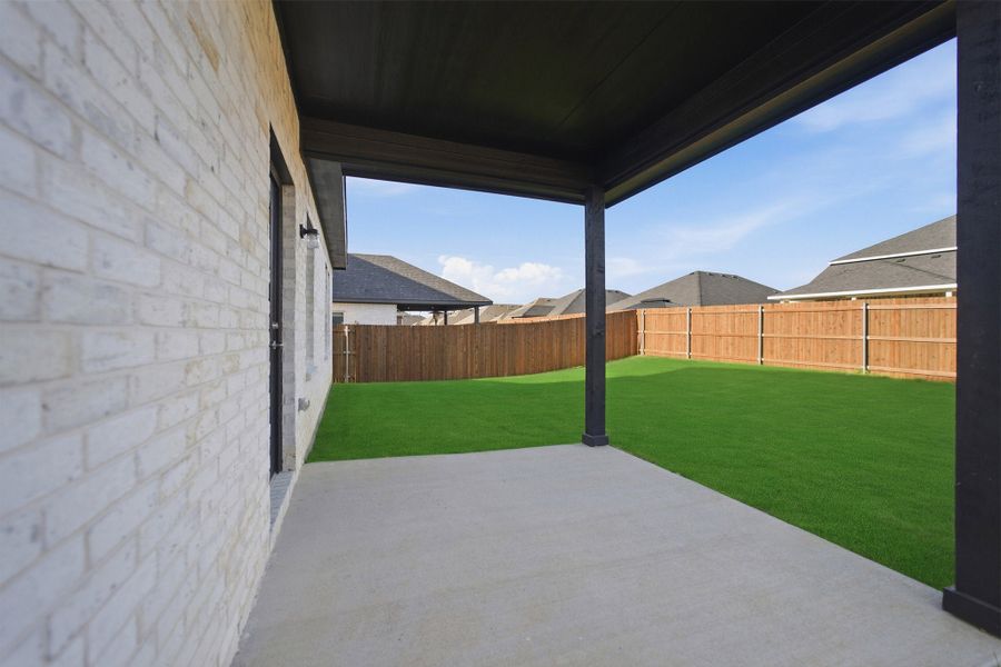 Exterior details and patio area of a home in Sagebrook, Argyle (Image 4). Exterior details and patio area of a home in Sagebrook, Argyle (Image 4).