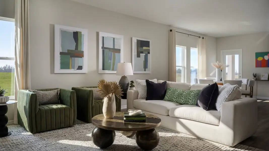 Representative furnished interior of a home built from the Mojito by Casa Fresca Homes in Pasadena Ridge, Dade City (Image 9).