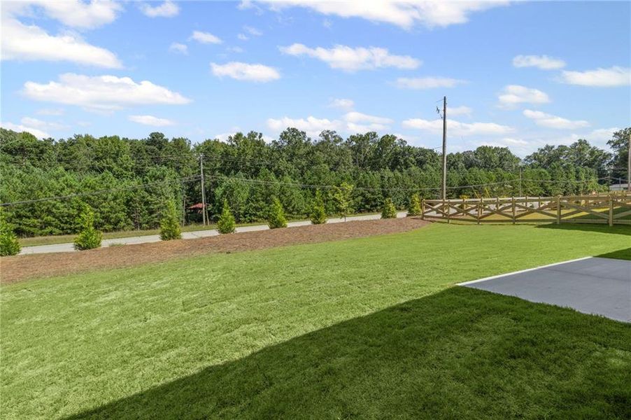 Front exterior of a new home in Sage Woods, Dallas, GA, highlighting curb appeal (Image 19). Front exterior of a new home in Sage Woods, Dallas, GA, highlighting curb appeal (Image 19).