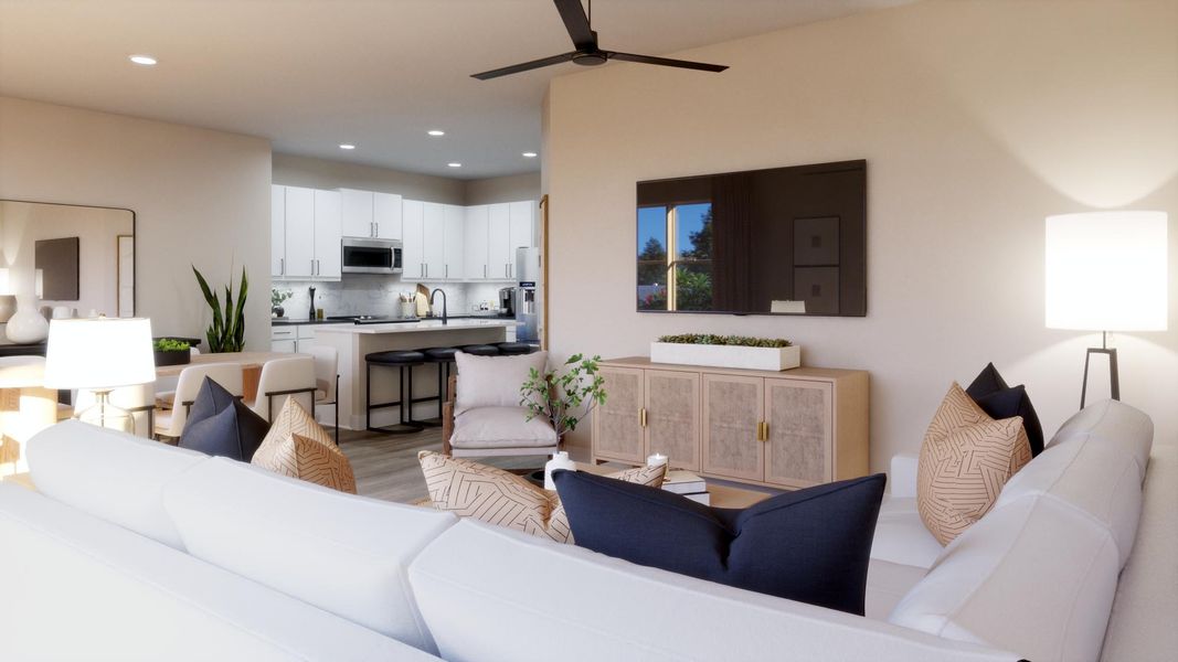 Representative furnished interior of a home built from the Haven by Risewell Homes in Marion Ridge, Haines City (Image 5).