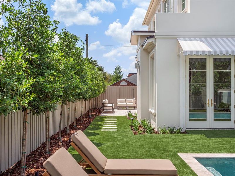Exterior details and patio area of a home in , Winter Park (Image 35).
