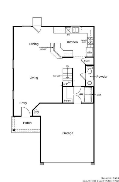 2D floor plan layout of this home in Medina Crossing, Von Ormy, TX (Image 3).