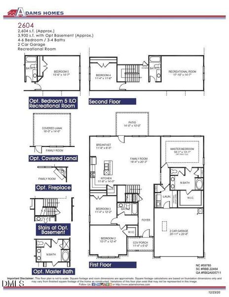 Floor plan 2604 page 1
