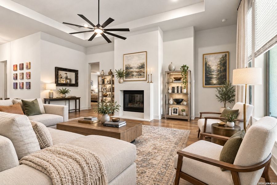 Furnished interior view inside a new home in Ventana - 60', Bulverde (Image 13).