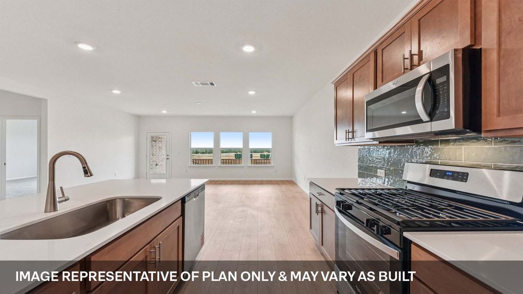 Representative furnished interior of a home built from the The Mitchell by D.R. Horton in Bar W Ranch, Leander (Image 7).