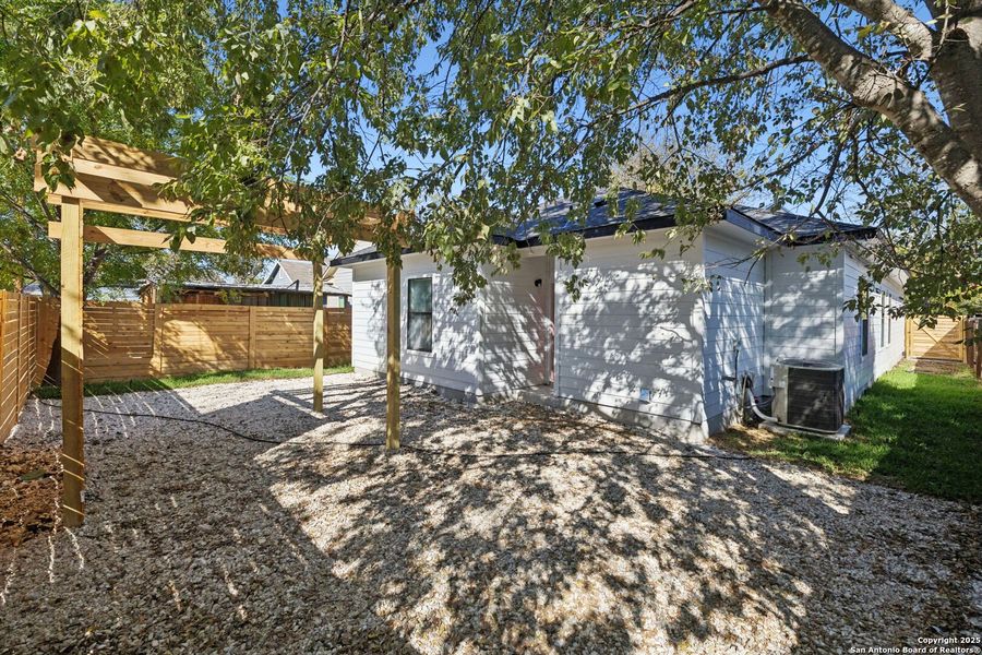 Exterior details and patio area of a home in , San Antonio (Image 4). Exterior details and patio area of a home in , San Antonio (Image 4).