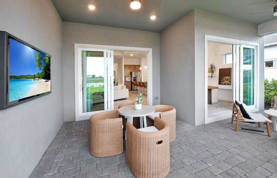 Representative furnished interior of a home built from the Prestige by DiVosta in Emerson Oaks, Vero Beach (Image 24).