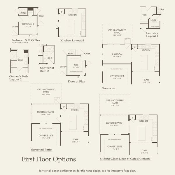 2D floor plan layout for the Compass by Del Webb in Del Webb Southern Harmony, Murfreesboro, TN (Image 5).