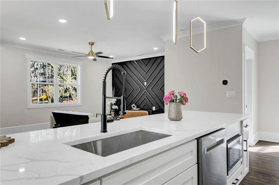 Furnished interior view inside a new home in , Atlanta (Image 16).