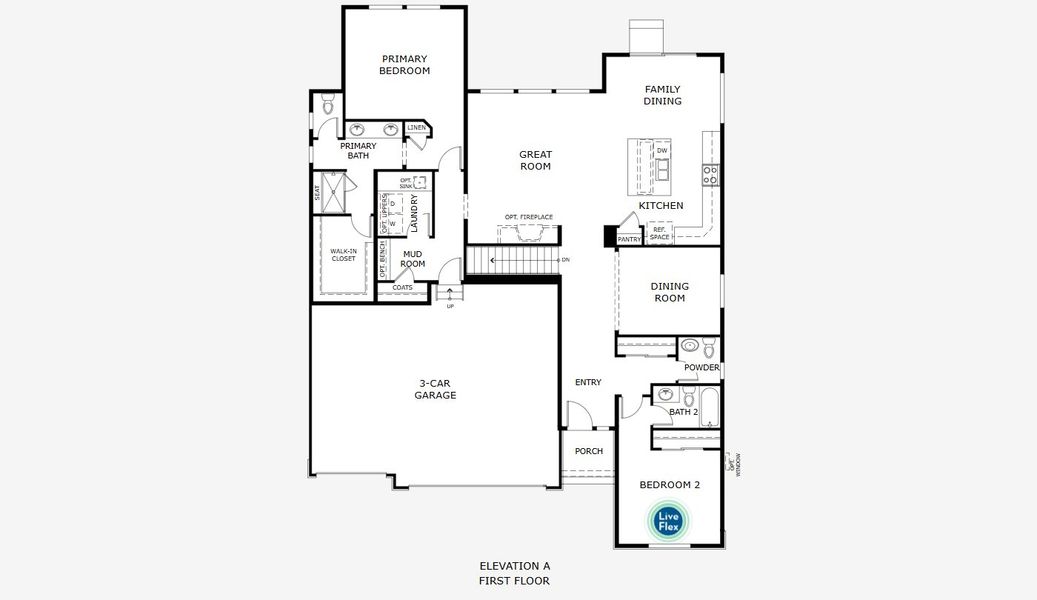 2D floor plan layout of this home in Highlands Preserve, Mead, CO (Image 5).