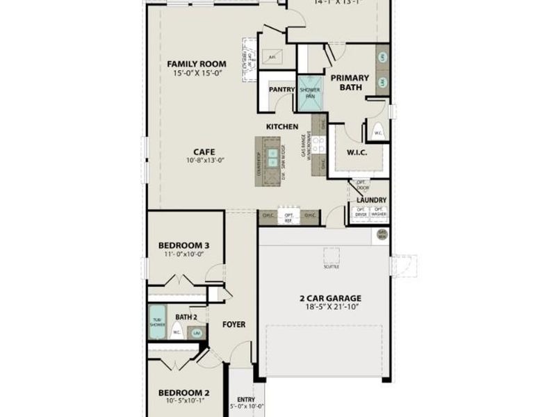 2D floor plan layout of this home in Windmill Estates, Magnolia, TX (Image 3). 2D floor plan layout of this home in Windmill Estates, Magnolia, TX (Image 3).