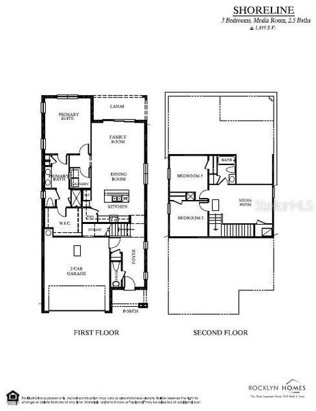 2D floor plan layout of this home in Emerald Fields, Hudson, FL (Image 4).