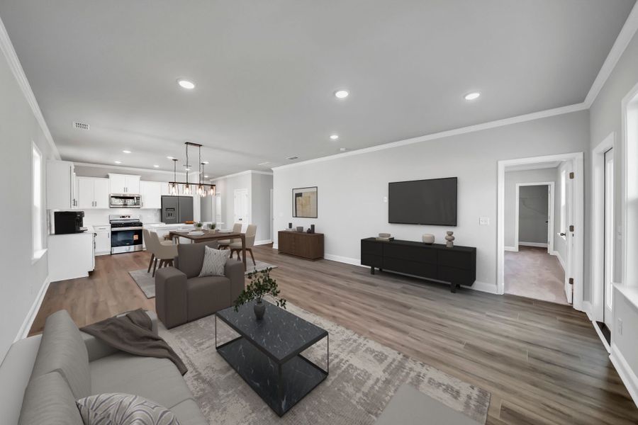 Furnished interior view inside a new home in Monroe Preserve, Chapin (Image 15).