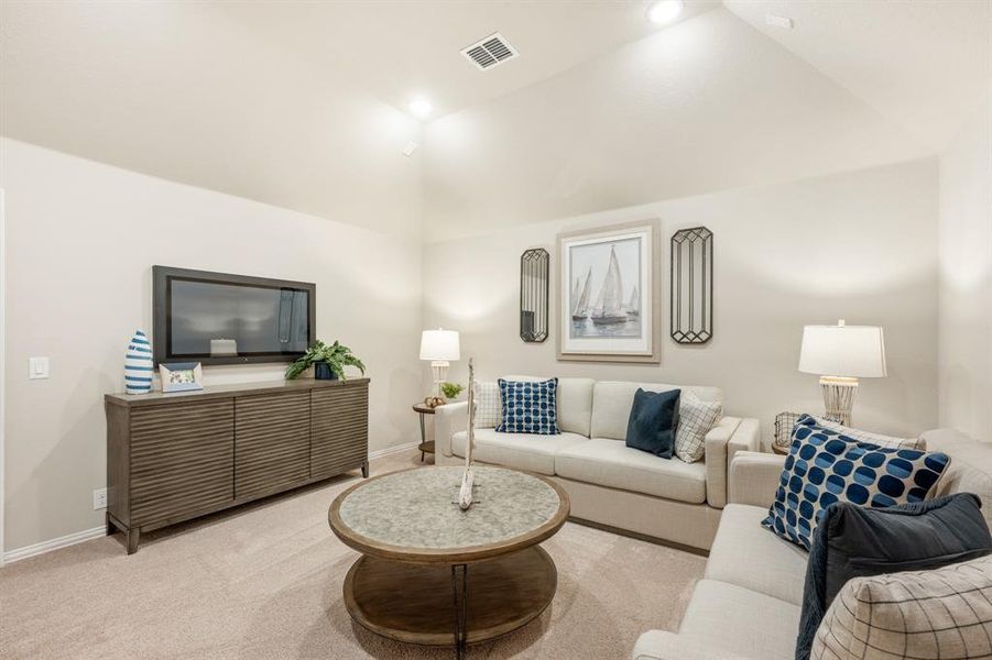Furnished interior view inside a new home in Abe's Landing, Granbury (Image 24). Furnished interior view inside a new home in Abe's Landing, Granbury (Image 24).
