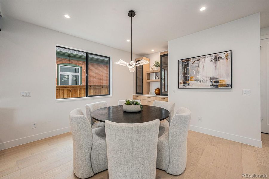 Dining room with built-in buffet