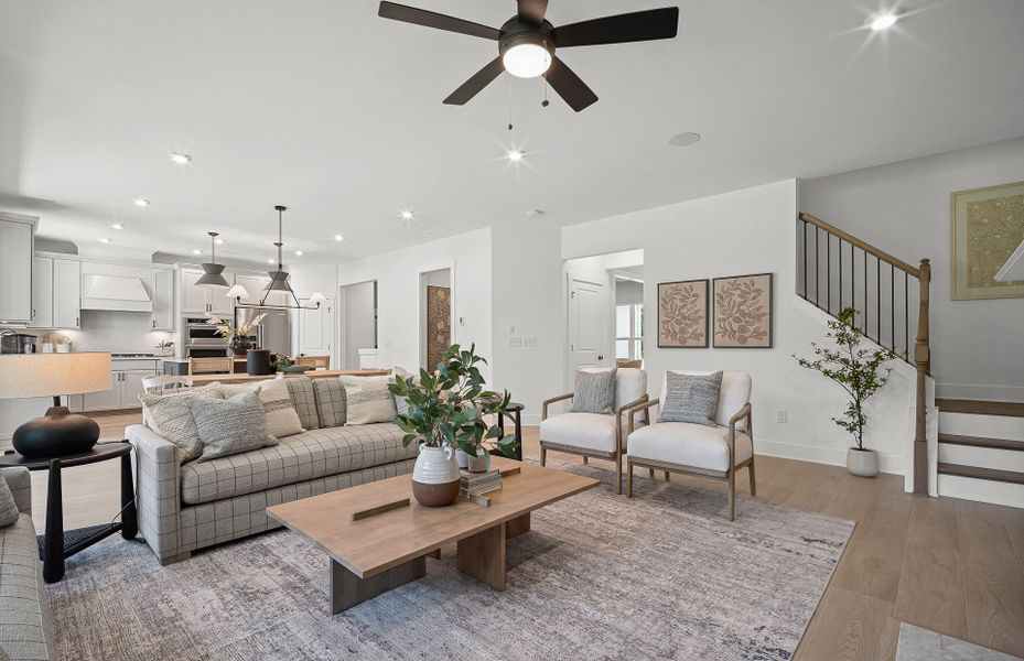 Furnished interior view inside a new home in Creekside at Skelton, Hoschton (Image 35). Furnished interior view inside a new home in Creekside at Skelton, Hoschton (Image 35).