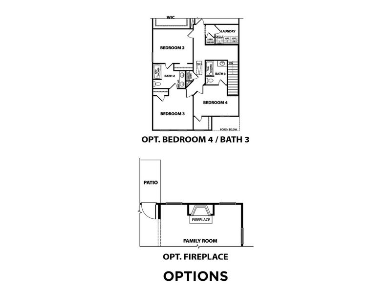 2D floor plan layout for the The Grayson A by Davidson Homes LLC in Sage Farms, White House, TN (Image 7).