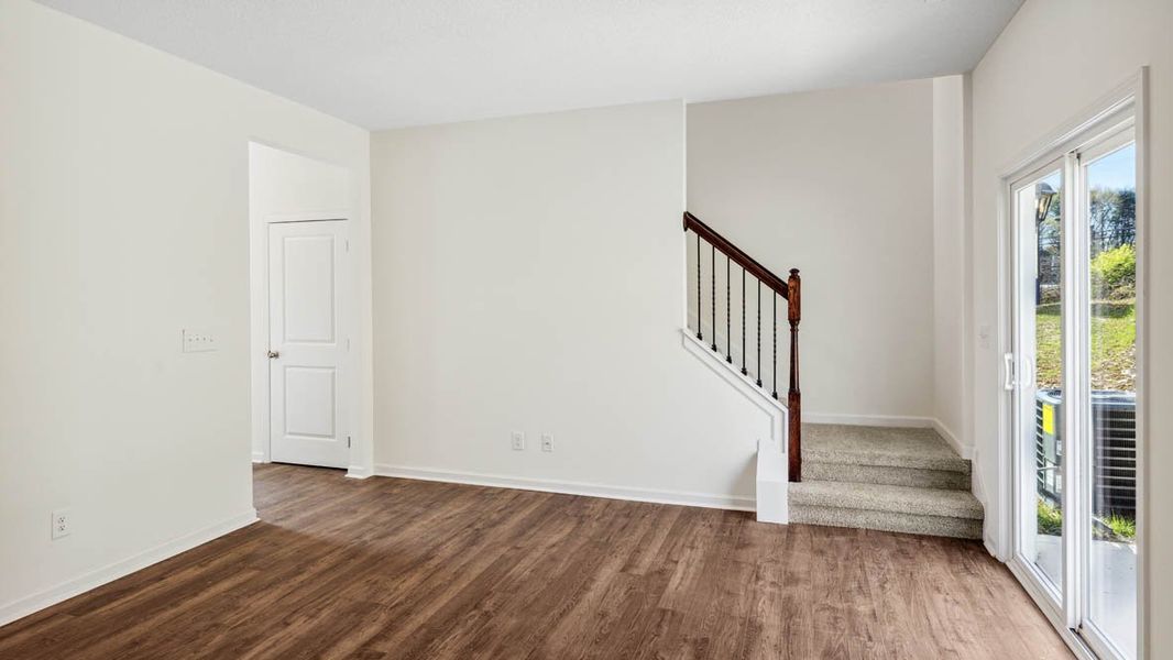 Representative unfurnished interior of a home built from the Bennet by D.R. Horton in Mary's Pointe, Clinton (Image 14). Representative unfurnished interior of a home built from the Bennet by D.R. Horton in Mary's Pointe, Clinton (Image 14).
