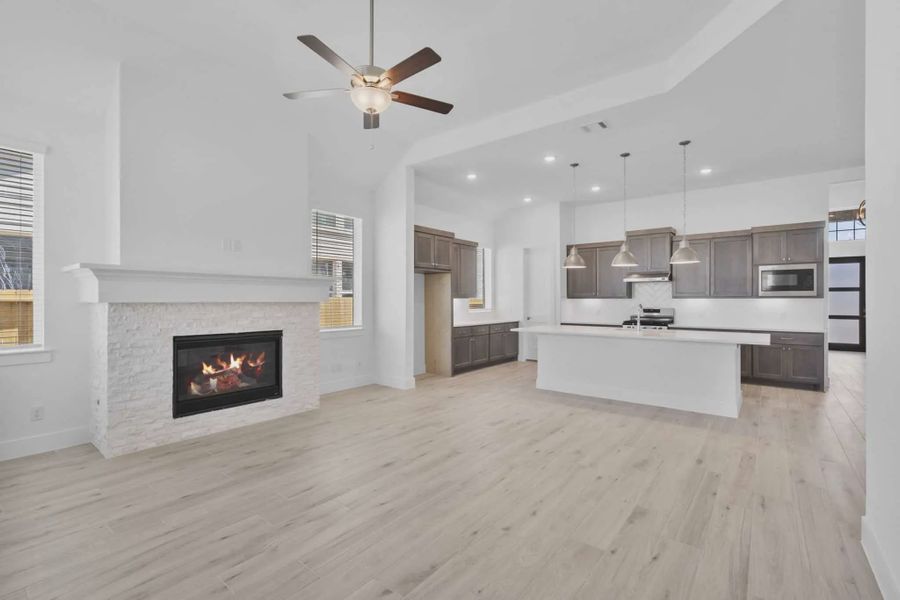 Representative unfurnished interior of a home built from the Silas by Chesmar Homes in Lariat, Liberty Hill (Image 15). Representative unfurnished interior of a home built from the Silas by Chesmar Homes in Lariat, Liberty Hill (Image 15).