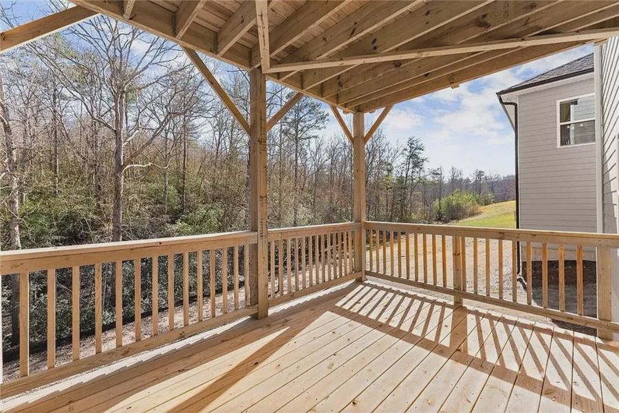 Exterior details and patio area of a home in Hidden Lake Estates, Greenville (Image 3).
