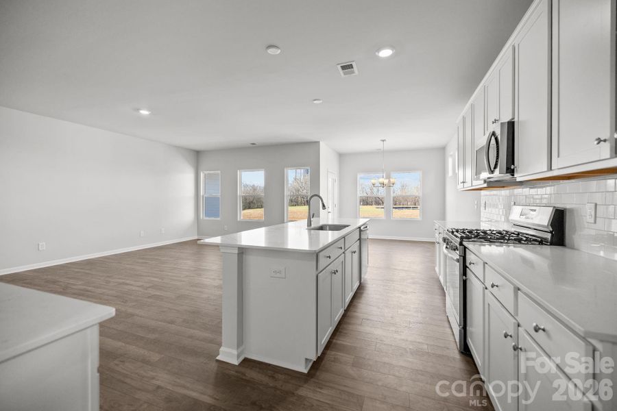 Furnished interior view inside a new home in Cottages at Wingate, Wingate (Image 6). Furnished interior view inside a new home in Cottages at Wingate, Wingate (Image 6).