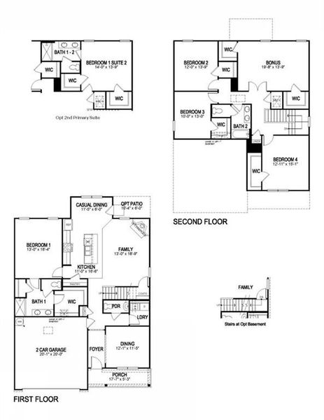 2D floor plan layout of this home in Fairway 17 at Mirror Lake, Villa Rica, GA (Image 5).