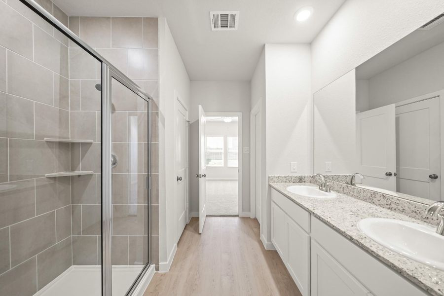 Furnished interior view inside a new home in Lakes at Crockett Martin, Conroe (Image 8).
