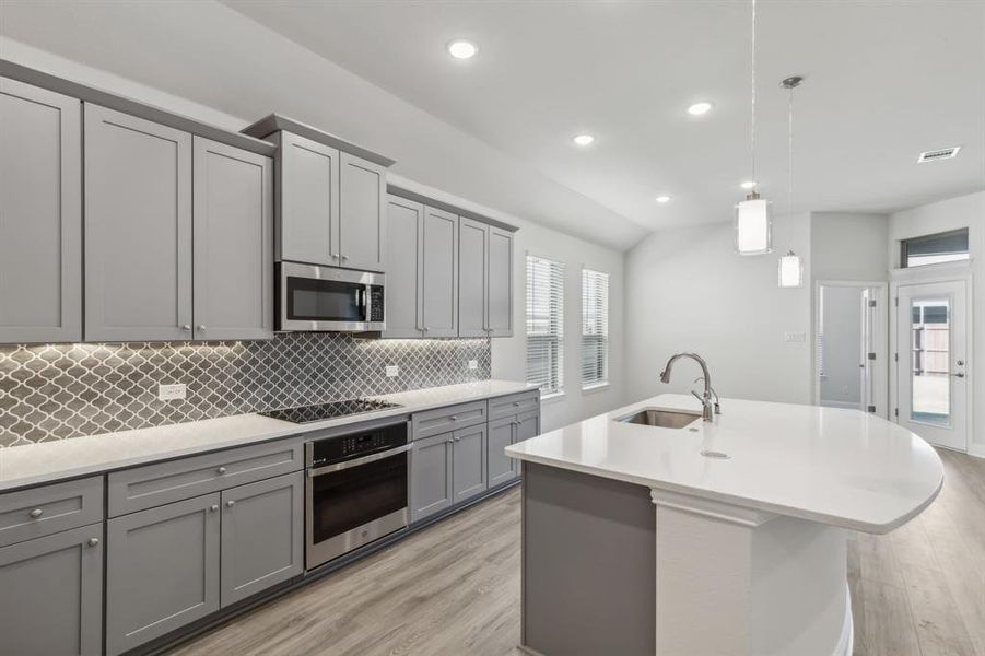 Furnished interior view inside a new home in Summer Crest, Fort Worth (Image 4). Furnished interior view inside a new home in Summer Crest, Fort Worth (Image 4).