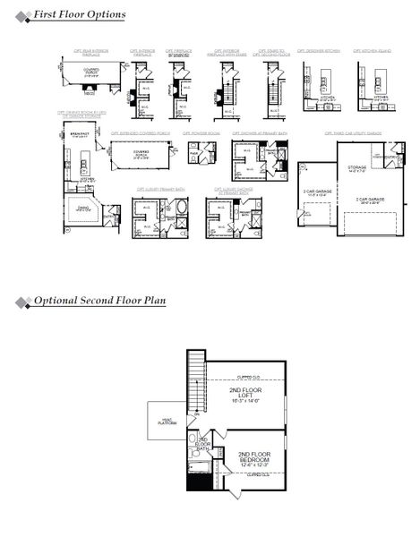 2D floor plan layout for the Sullivan by Eastwood Homes in The Enclave at French Quarter Creek, Huger, SC (Image 4).