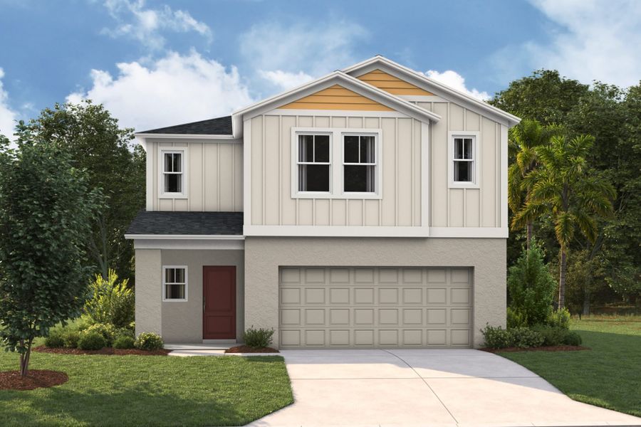 Representative exterior photo of a completed home built from the Indigo by Casa Fresca Homes in Villa Mar, Winter Haven, FL (Image 20). Representative exterior photo of a completed home built from the Indigo by Casa Fresca Homes in Villa Mar, Winter Haven, FL (Image 20).