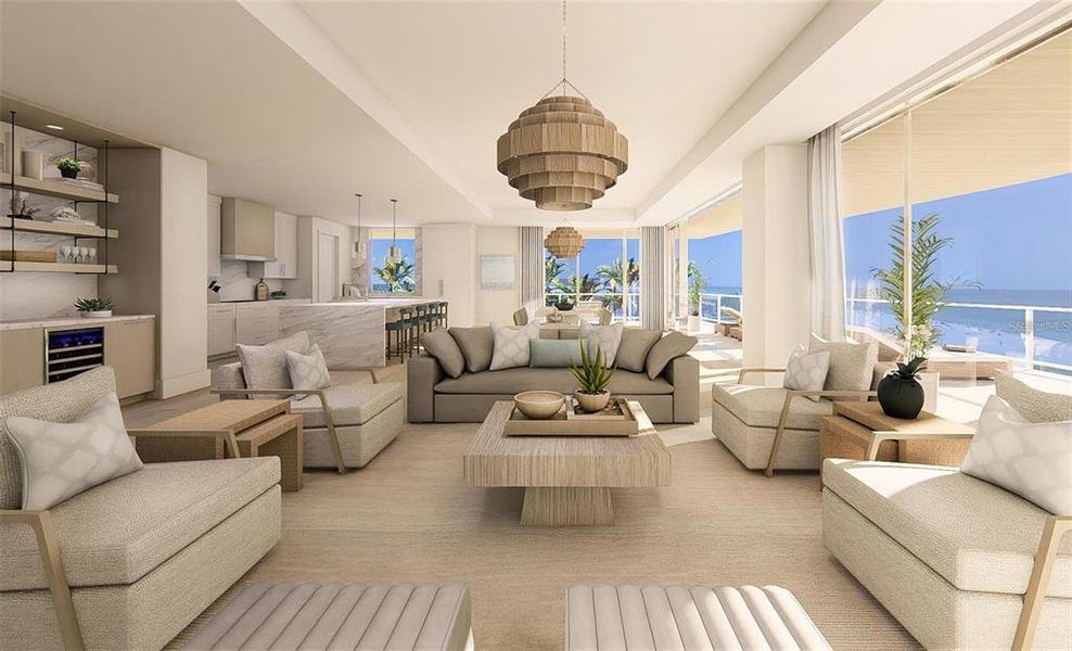 Furnished interior view inside a new home in , Sarasota (Image 8).