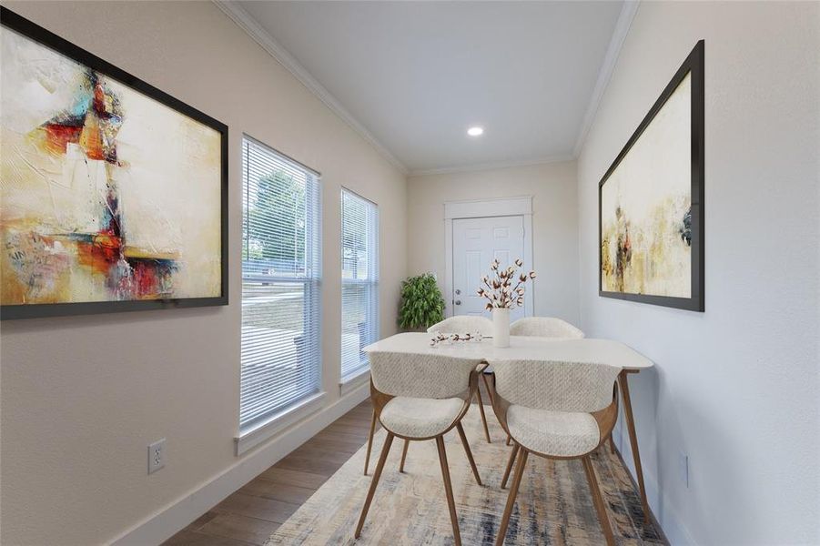 Furnished interior view inside a new home in , Lindale (Image 4). Furnished interior view inside a new home in , Lindale (Image 4).