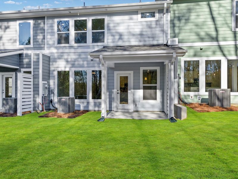 Exterior details and patio area of a home in Westview Towns, Waxhaw (Image 3).