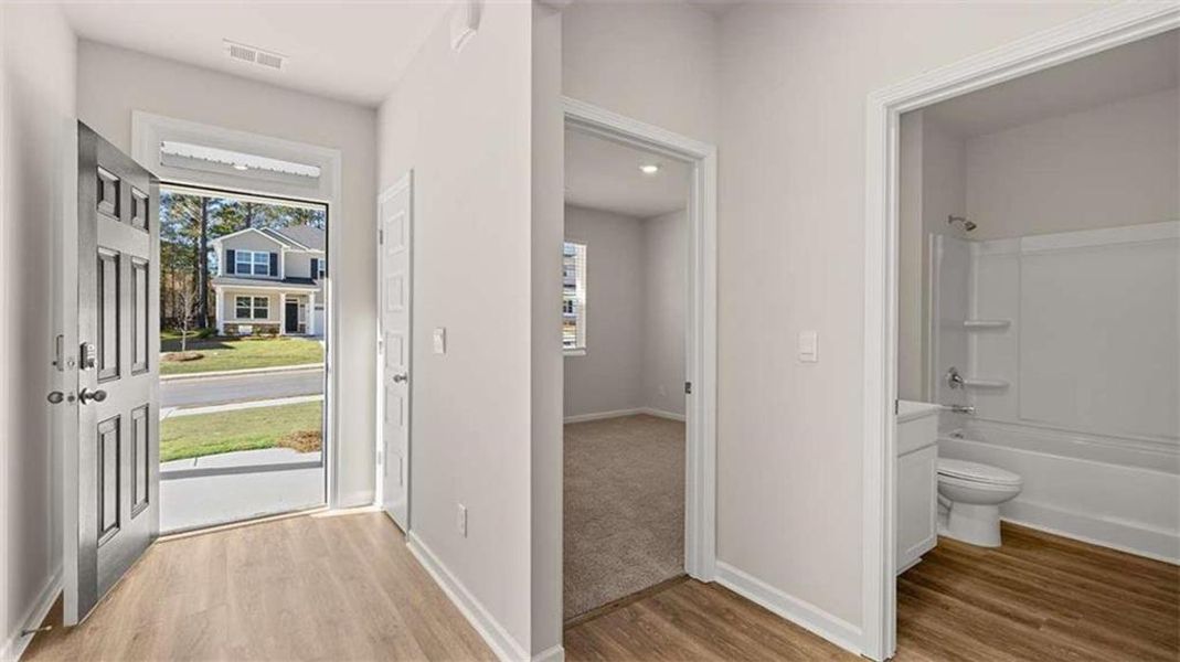 Spacious, unfurnished interior of a new home in Oakchase at Hampton, Hampton (Image 19). Spacious, unfurnished interior of a new home in Oakchase at Hampton, Hampton (Image 19).