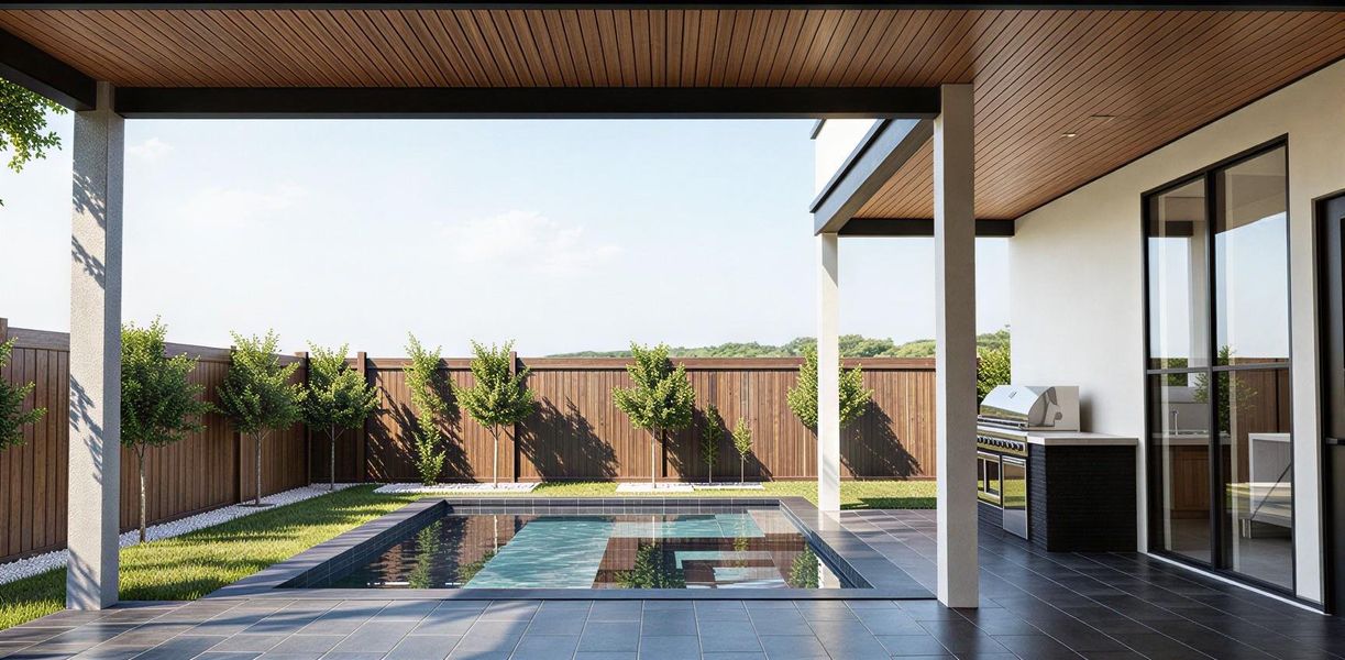 Rendering: (Pool is optional and not included in final price)