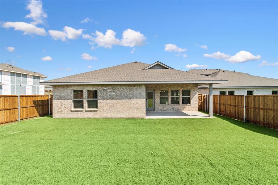 Front exterior of a new home in Aspire at Noble Ridge, Howe, TX, highlighting curb appeal (Image 2). Front exterior of a new home in Aspire at Noble Ridge, Howe, TX, highlighting curb appeal (Image 2).