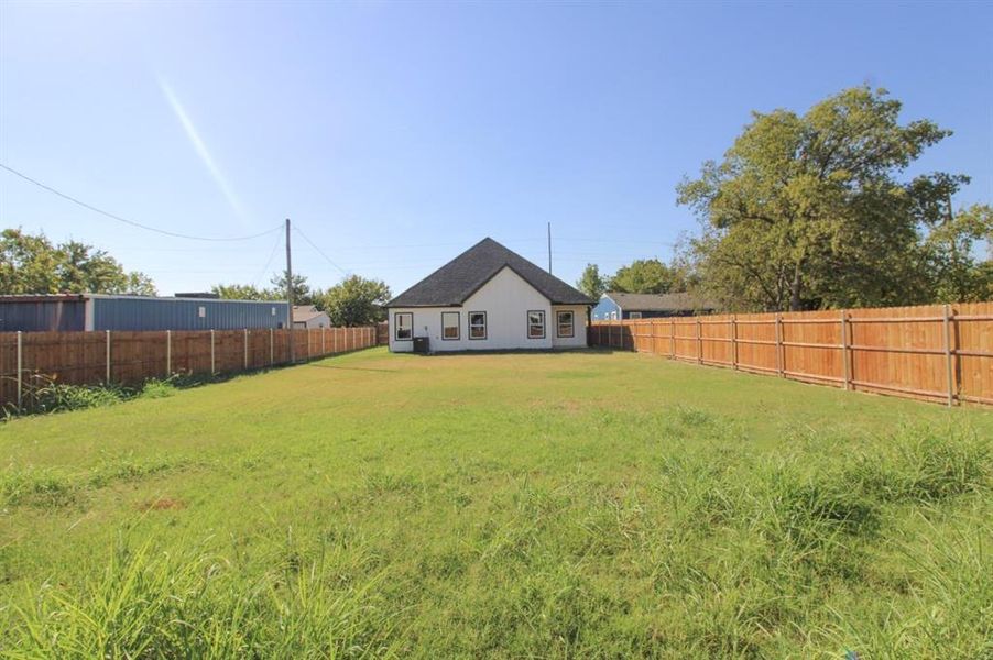 View of fenced backyard View of fenced backyard