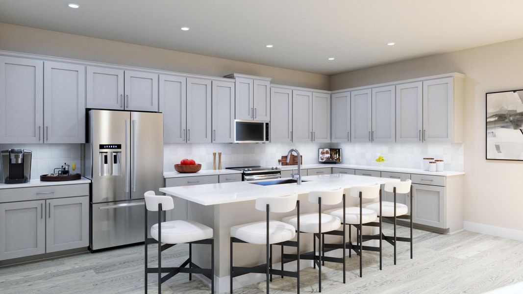 Representative furnished interior of a home built from the Palm by Risewell Homes in Cypress Bluff, Groveland (Image 8).