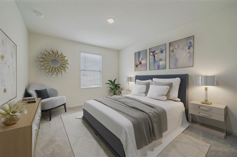 Furnished interior view inside a new home in Creekview Fossil Ridge, Pilot Point (Image 11).