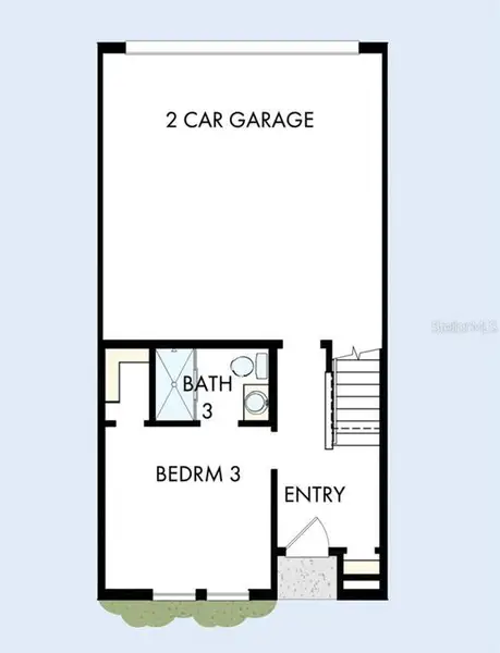 2D floor plan layout of this home in Towns at Union, St. Petersburg, FL (Image 3). 2D floor plan layout of this home in Towns at Union, St. Petersburg, FL (Image 3).
