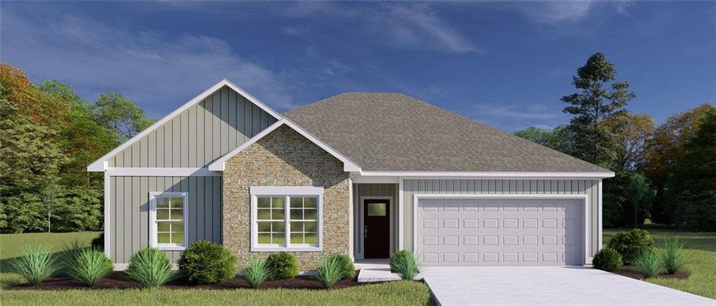 Front exterior of a new home in , Cusseta, GA, highlighting curb appeal (Image 18). Front exterior of a new home in , Cusseta, GA, highlighting curb appeal (Image 18).