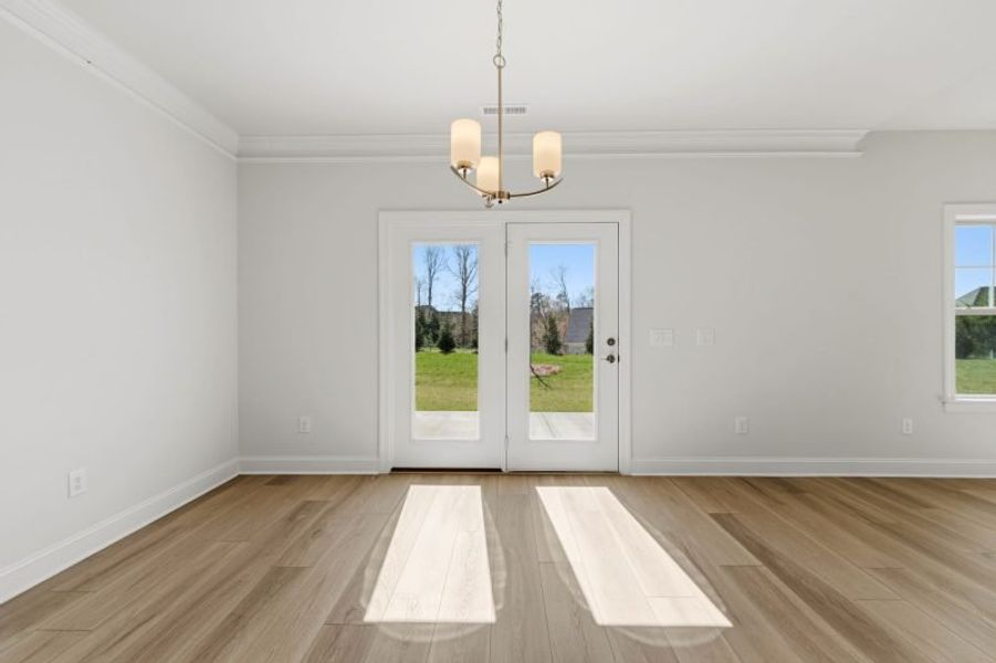 Representative unfurnished interior of a home built from the Cosmopolitan by Keystone Homes NC in Weybridge, Burlington (Image 81). Representative unfurnished interior of a home built from the Cosmopolitan by Keystone Homes NC in Weybridge, Burlington (Image 81).
