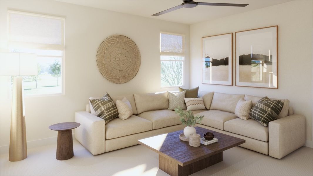 Representative furnished interior of a home built from the Amy by Risewell Homes in Freedom at Anthem, Kyle (Image 10).