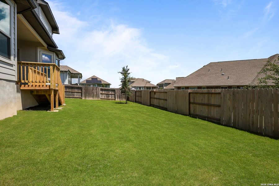 Exterior details and patio area of a home in Foxbrook, Cibolo (Image 29).