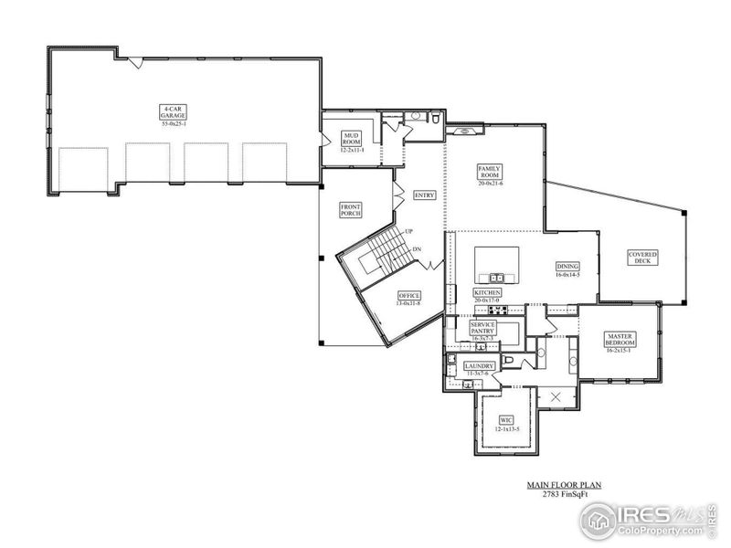 Main Level - Change of having a double island, and Master bathroom